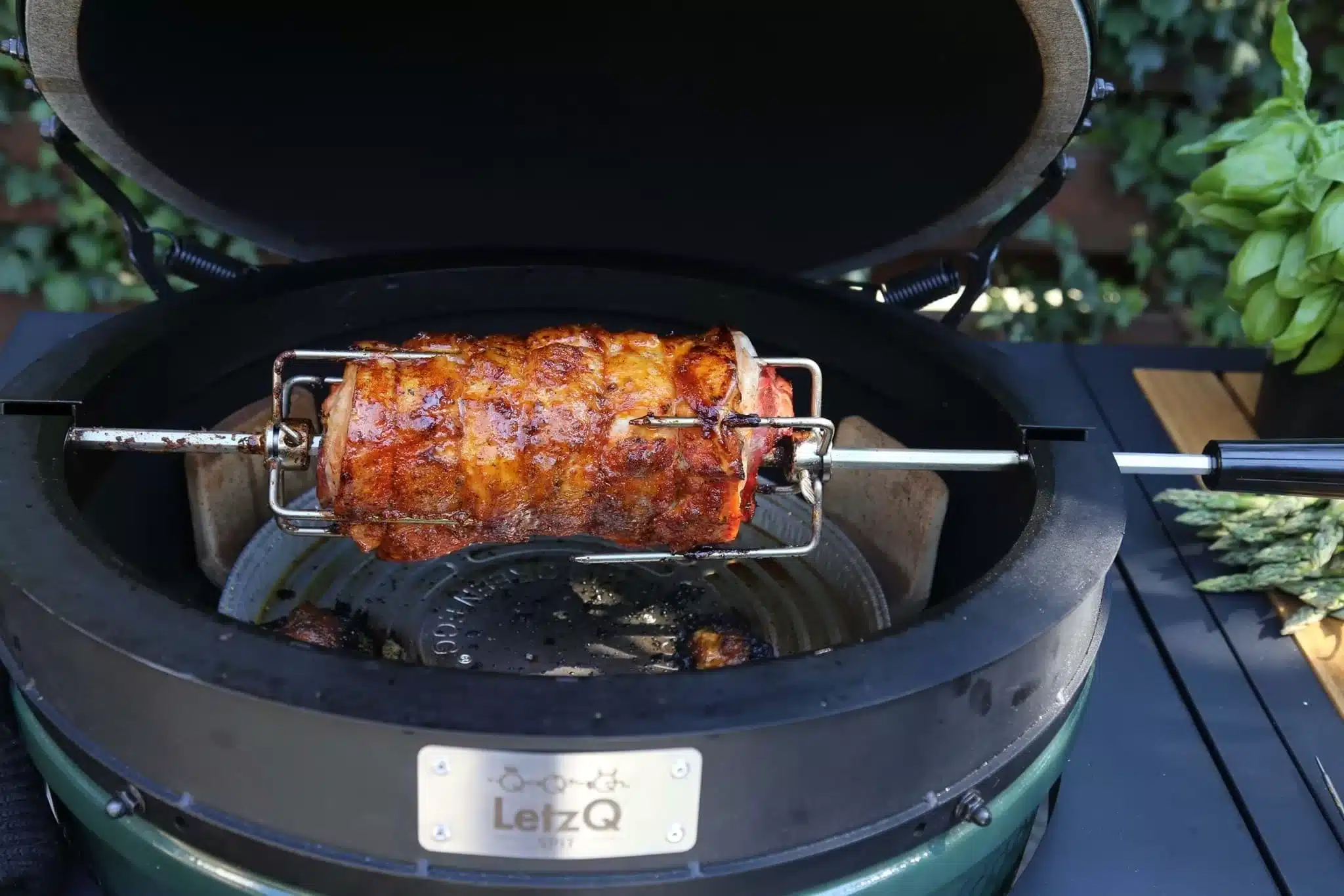 Pork loin big green egg best sale