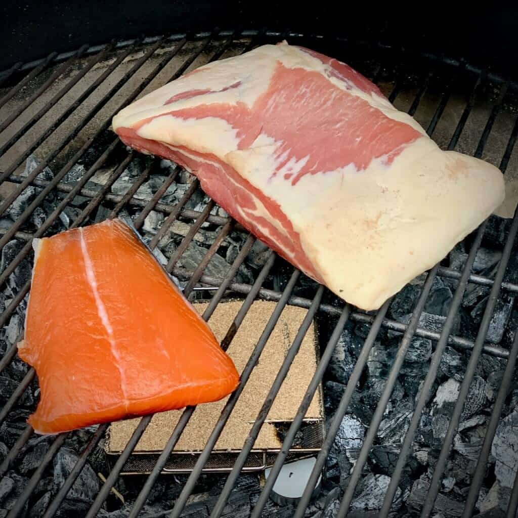 Smoked salmon and bacon