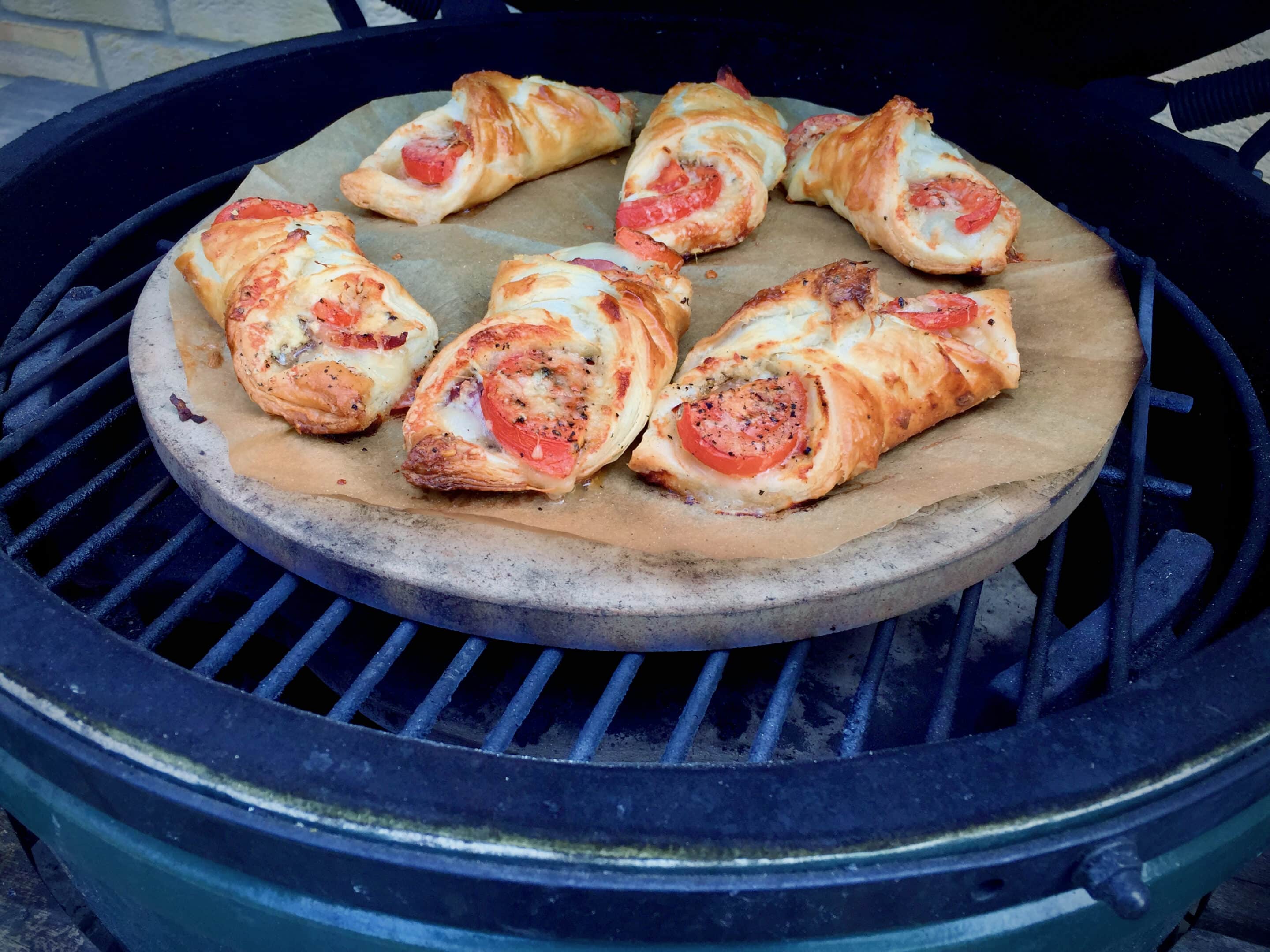 Cheese, Tomato and Bacon Pastries - Meat Smoke Fire