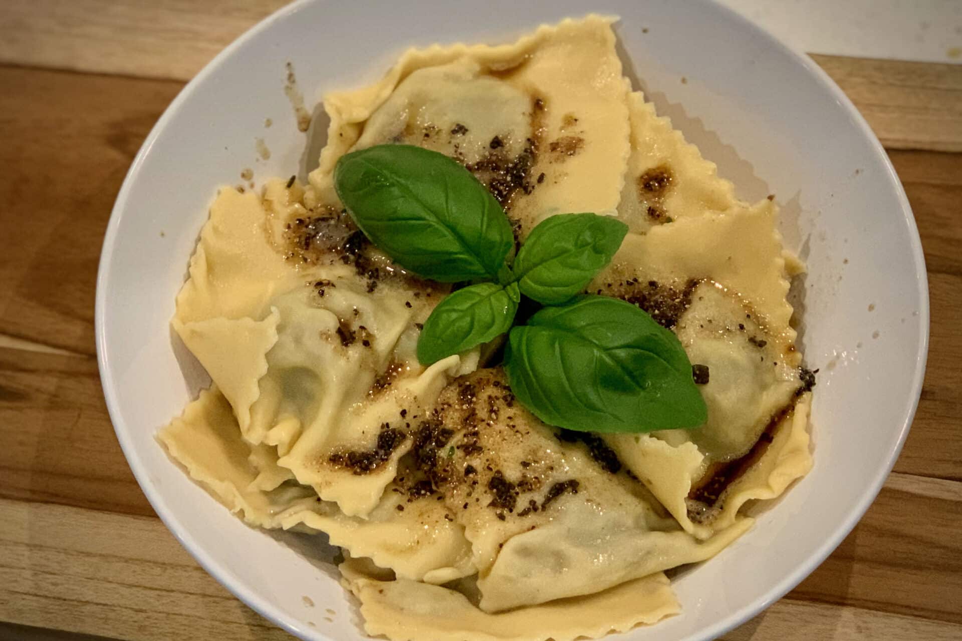 Chestnut ravioli