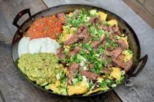 Dirty steak nachos