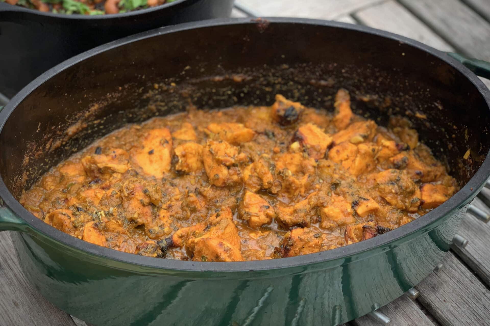 photo of large pot of Mango Chicken Curry