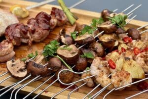 Mushroom skewers
