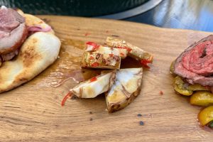 photo of sliced Roasted Celeriac with Honey, Chilli and Lemon