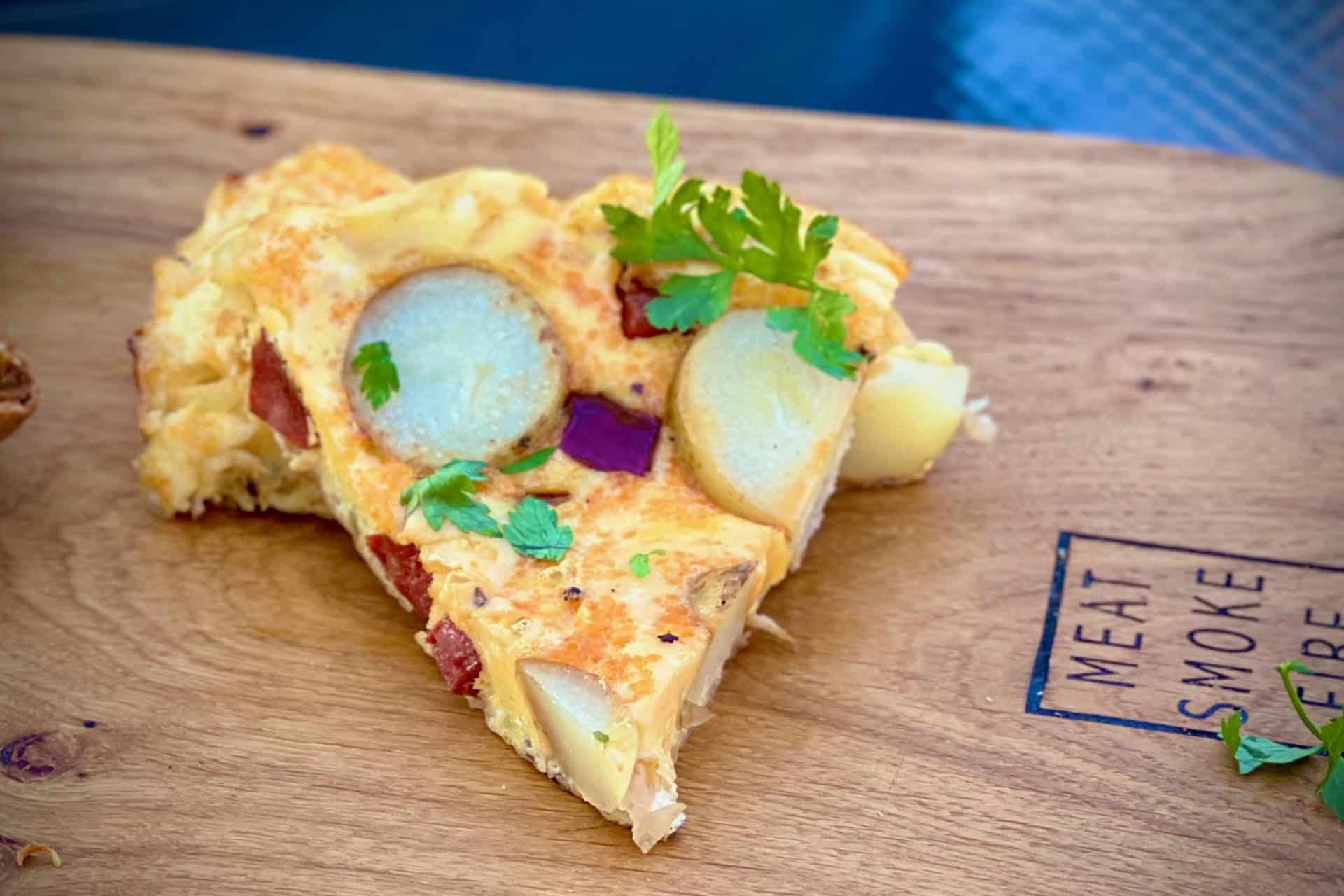 Potato and Chorizo Fritatta - Meat Smoke Fire
