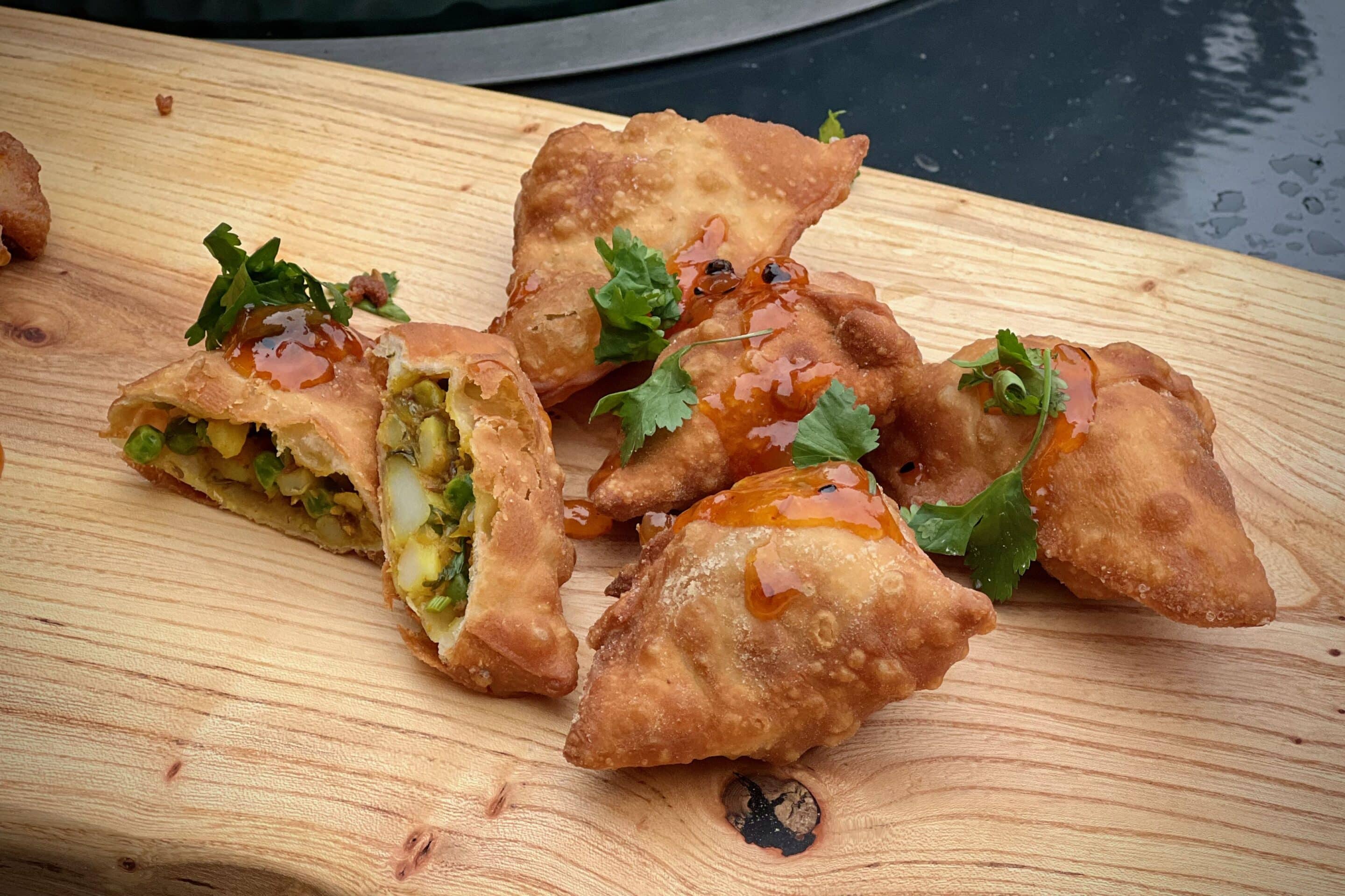 Potato and Pea Samosa - Meat Smoke Fire