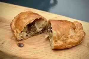 Photo of Welsh Oggie sliced on a board