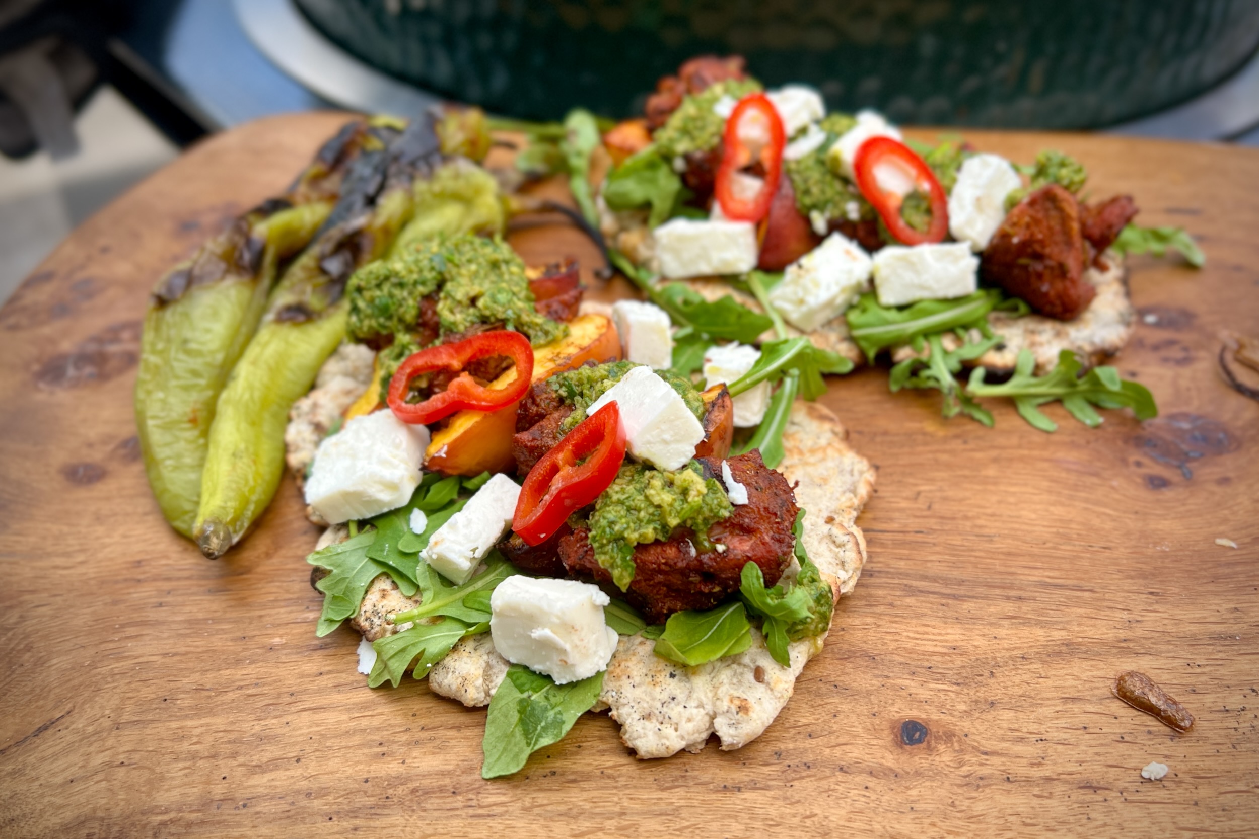 Greek Lamb & Peach Kebabs - Meat Smoke Fire
