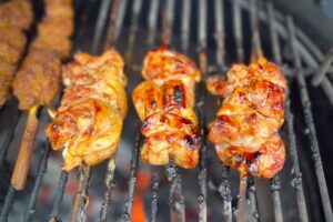 Chicken yakitori skewers