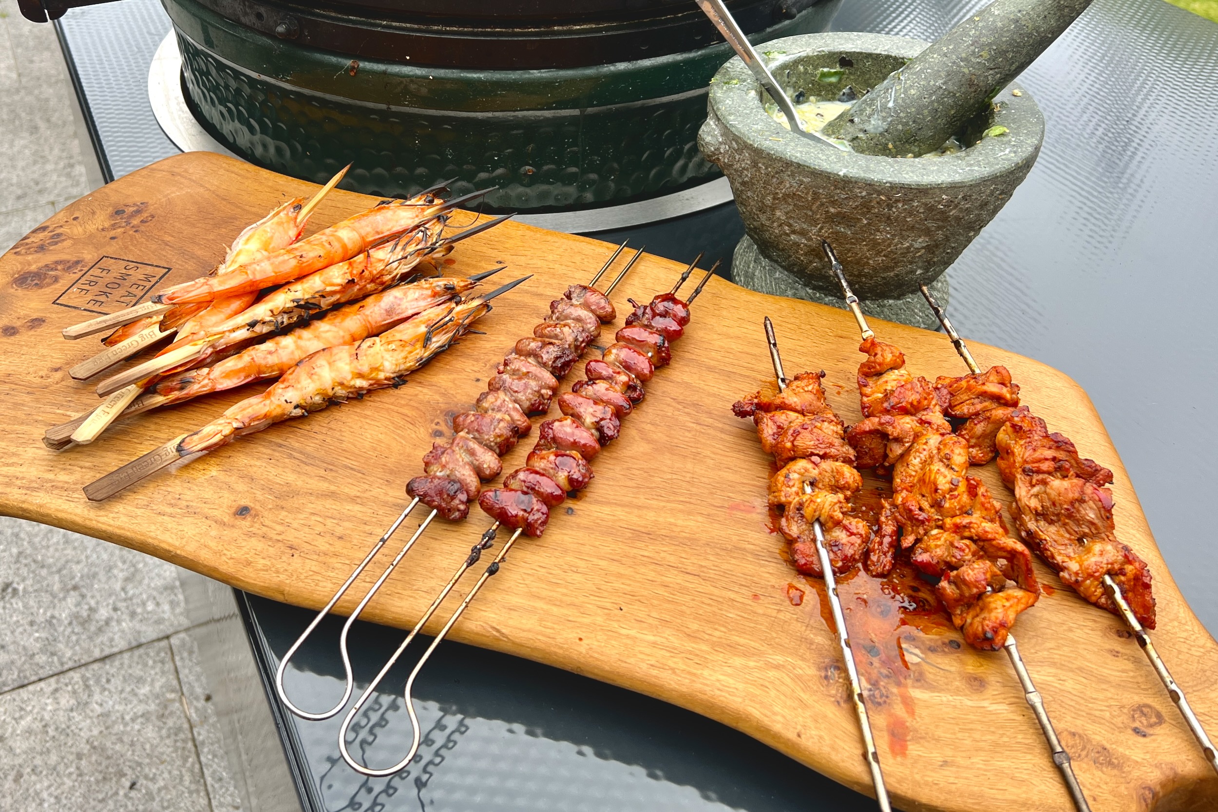 Harissa & Hot Honey Pork Skewers on Board