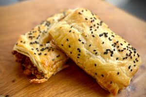 photo of Vegetable Masala Rolls on a board