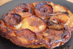 Flat Peach Tarte Tatin