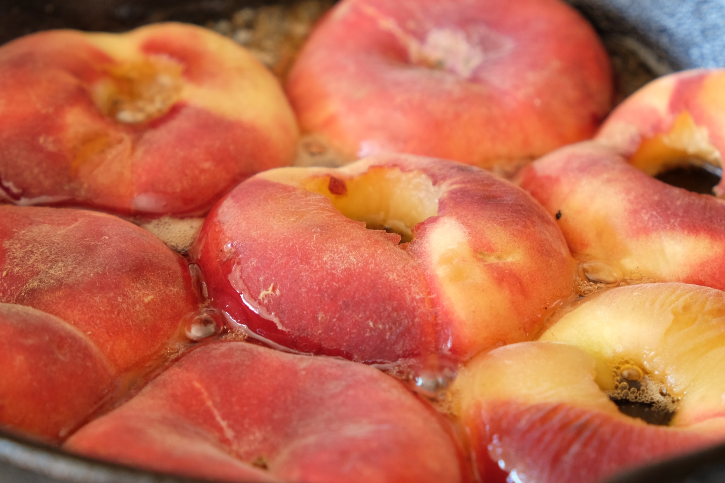Flat Peach Tarte Tatin