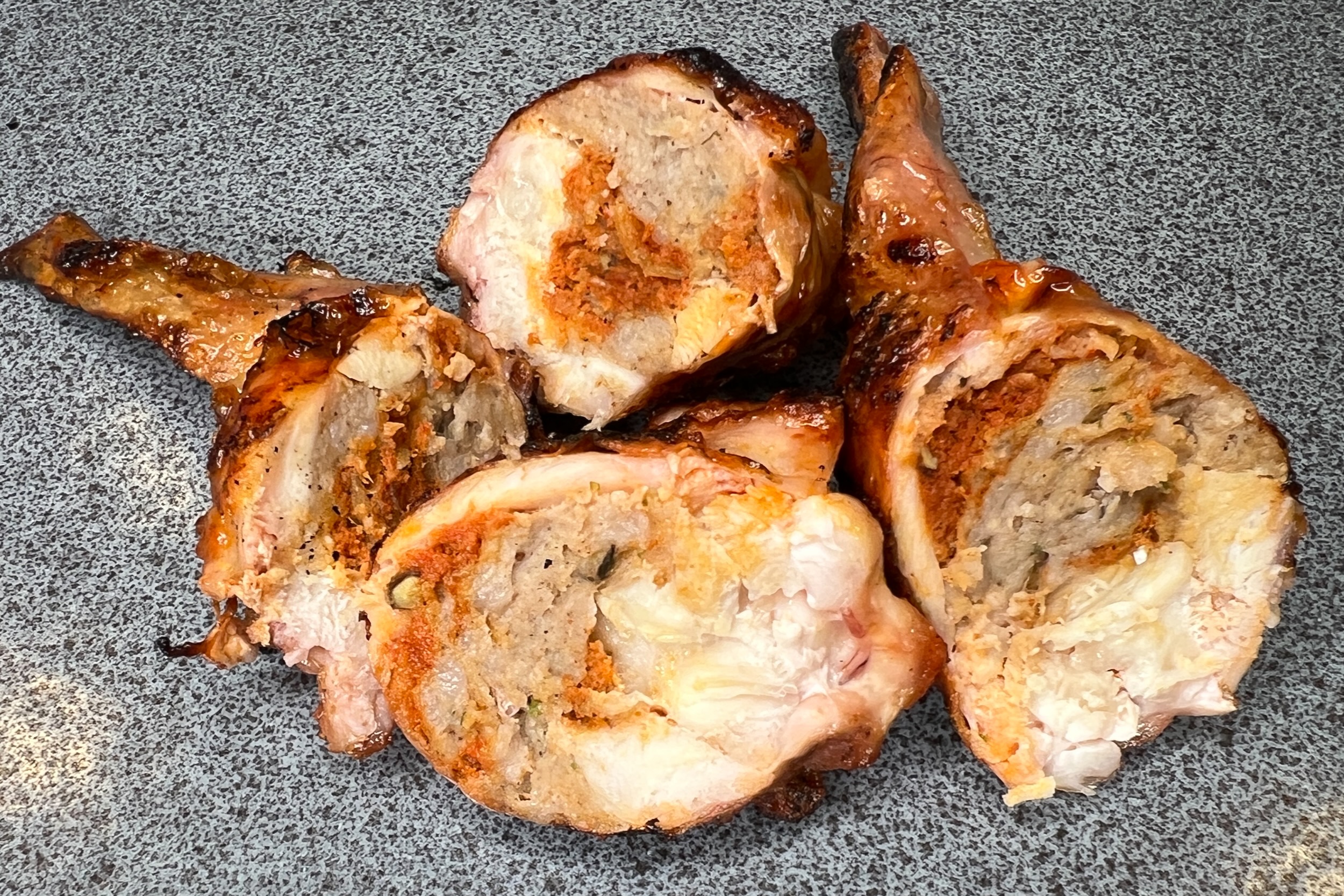 Stuffed boned chicken wings