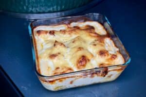 photo of Cauliflower cheese in a glass dish