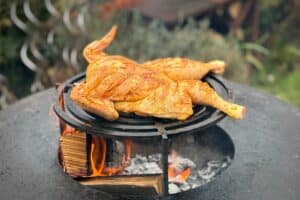 photo of Tandoori Spatchcock Chicken cooking on the OFYR