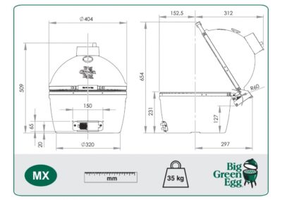 Big Green Egg Dimensions - MiniMax