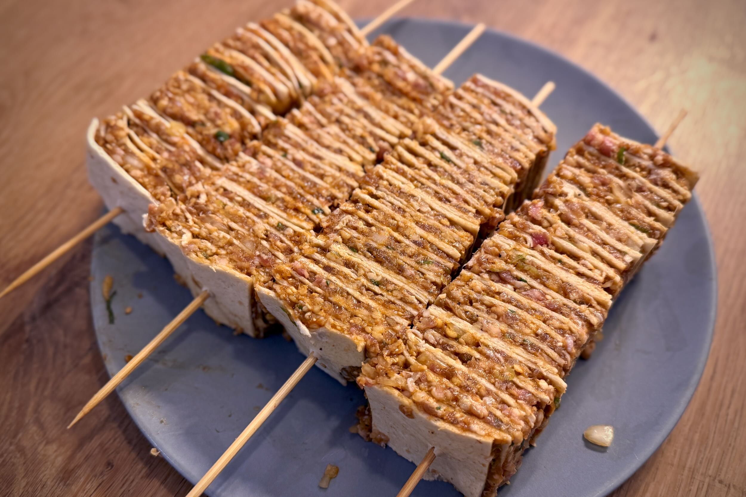 Korean Lamb Tortilla Skewer