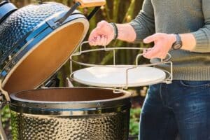 Photo of a Big Green Egg with a new gasket
